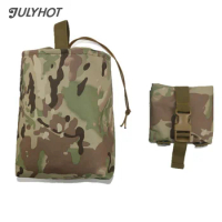 Foldable Magazine Dump Pouch EDC Military Hunting Bag Mag Drop Pouch Airsoft Pistol Ammo Accessories Pocket Molle Waist Pack