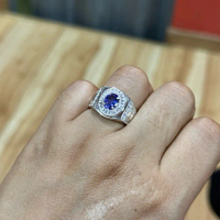 TANZANITE 1.1CT - BODY SILVER RING 925 - SIZE 22/23
