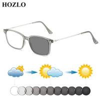 Business Rectangle Rivets Photochromic Sun Myopia Glasses Women Men Nearsighted Sunglasses Driving Fishing Shortsighted Glasses