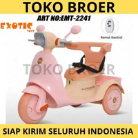 Motor Aki Anak EXOTIC EMT 2241 Vespa Mainan Anak Motoran Remote