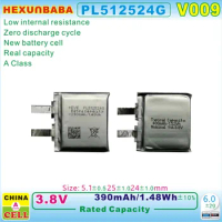 5pcs PL512524G 512524 3.8V 390mAh Battery CELL For Huami AMAZFIT T-rex Lite Gtr A1918 A1808 A1801 A1811 Smart Watch GTR47 V009
