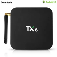 TX6 Android 9.0 TV Box 4GB RAM 64GB 5.8G Wifi Allwinner H6 Quad Core USD3.0 BT4.2 4K Google Player Youtube Tanix Set Top Box TX6