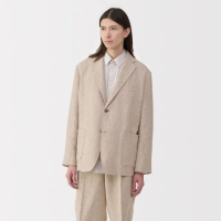 【MUJI 無印良品】MUJI Labo男亞麻混羊毛外套(共2色)