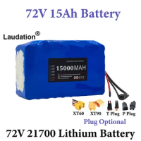 Rechargeable Battery 72V 15Ah 21700 Lithium Battery 3000W BMS+84V Charger E-Motorcycle Electric Scooter E-bike 72V Battery Pack