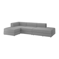 JÄTTEBO 3.5座位沙發連躺椅, tonerud 灰色, 324x160x71 公分