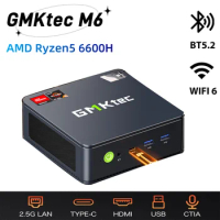 GMKtec M6 ryzen5 mini pc gamer AMD RYZEN5 6600H DDR5 16GB 500GB 32GB 1TB SSD 5600Mhz NVME Pcie 3.0 diy gaming computer
