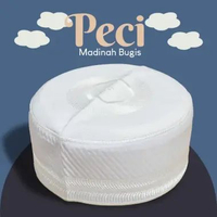 Peci Kopiah Madinah Bugis Putih Polos Perlengkapan Sholat Pria Bagus 10
