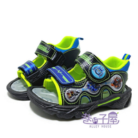 TOBOT機器戰士 童款造型電燈涼鞋 [TBKT16055] 黑螢光綠 MIT台灣製造【巷子屋】