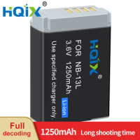 HQIX for Canon PowerShot G1 X Mark III GX5 G5X Mark II G7 X Mark III GX9 SX620 SX730 SX740 SX720 Camera NB-13L Charger Battery