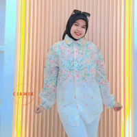 Semi Tunik Bordir Motif Bunga-Bunga