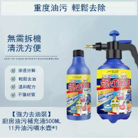抽油煙機清洗劑-去重油污神器廚房去油污強力清潔劑【1瓶裝+贈噴壺】500mlx1瓶裝