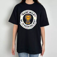 A Bathing Ape Kaos BAPE X BABY MILO CIRCLE OUTLINE CAMO MULTI WHITE BLACK TSHIRT 100% ORIGINAL
