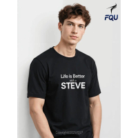 FQU Life Is Better With A Steve Nama Kaos Pria Geometris Hadiah untuk Ayah Kaos Pria