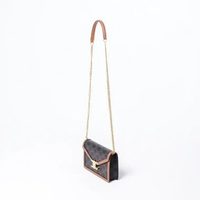 Tas CELINE TRIOMPHE BLACK TAN WOC WALLET ON CHAIN BAG 100% ORIGINAL 20X13X5CM