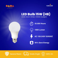 VISICOM Lampu LED Bulb 3W 5W 7W 9W 12W 15W 19W 27W HB Bohlam Cahaya Putih Hemat Energi ORI Garansi 1