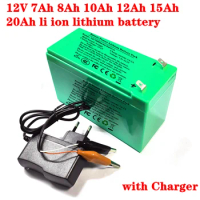 12V 7Ah 8Ah 10Ah 12Ah 15Ah 20Ah lithium battery toy with 1A charger