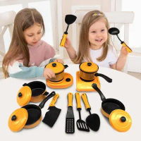Kitchen Toys Set For Kids Girl Cooking 13PCS Kids Kitchen Accessories A Tiny Size Play House Cooking Utensil Set For Kids Gifts