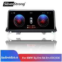 Apple Carplay 4GB 64GB 10.25 "Android 10 4G LTE Car Multimedia NO DVD For BMW X5 E70 X6 E71 CCC CIC, GPS Navigation BT Wifi