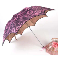 Aurora Rose ts1267 parasol umbrella UV umbrella folded umbrella advertising umbrella