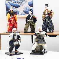 日本盔甲武士人偶日式料理店居酒屋復古甲胄裝飾市松日本和服擺件