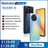 Blackview SHARK 8 Unlocked Smartphone Android13 G99 16GB RAM 128GB/256GB ROM Mobile Phone 6.78'' 2.4K Display Dual 4G Cellphone
