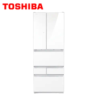 【TOSHIBA東芝】 551L 無邊框玻璃六門變頻電冰箱 GR-ZP550TFW(UW) 玻璃白 可退稅 基本安裝+舊機回收