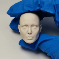 1/6 Scale Without Hair Angelina Jolie Head Sculpt Unpainted Fit 12" Figure