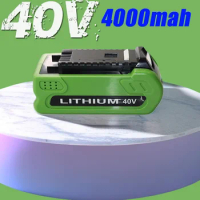 for Greenworks 40V 4000mah Rechargeable Lithium Battery for Greenworks 29462 29472 29282G-Max Gmax LawnmoWer Power Tools
