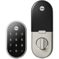 Google Nest x Yale Lock - Tamper-Prooffor Keyless Entry - Keypad Deadbolt Lock for Front Door - Satin Nickel