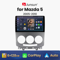 Junsun V1 AI Voice Wireless CarPlay Android Auto Radio for Mazda 5 2005 - 2010 4G Car Multimedia GPS 2din autoradio