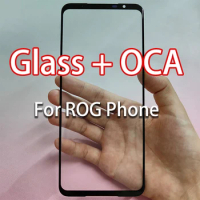 Front outer glass with oca for Asus ROG Phone 5s 6 6D 7 Pro Ultimate outer LCD touch screen front glass lens panel