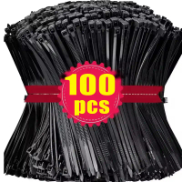 Nylon Cable Ties, Self-Locking, 100 Pieces, Plastic Wire Ties, Heavy Duty, Retaining Rings, Hardware