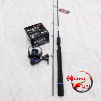 Set Joran Spinning Carbon Solid Rockfish Guardian 180 + Reel Nagita 1000 2000 3000 +  set joran spin