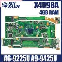 X409BA Laptop Motherboard For ASUS VivoBook X409BA M409BA X509BA Mainboard With A6-9225U A9-9425U CPU 4GB-RAM 100% Working