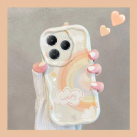 เคสโทรศัพท์, ขอบคลื่นรุ้งนำโชค, วัสดุ TPU อ่อน, กันกระแทก, เข้ากันได้กับ Infinix Hot 40, 40i, 40 Pro