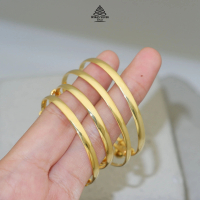 Gelang Bayi Nelu Bulanin/Tiga Bulanan Model Polos Perak 925 Dilapis Emas 24 Karat