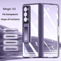 Clear Hard For Honor Magic V2 Case Stand Front Glass Film Hinge Protection Cover