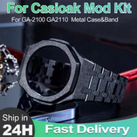 Stainless Steel Case Band Modification Kit for Casioak GA-2100 GA2100 Metal Case Strap Casio GA2100 DIY Mod Kit Bezel Strap