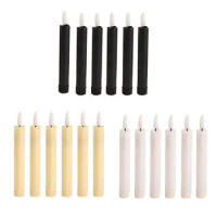 6 Pieces LED Pillar Candles 3D Wick Candles Decoration Electric Candles
