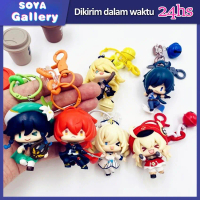 Keychain Genshin Impact Baru - Akrilik Pinggiran Bening - Souvenir Gantungan Kunci Game Anime - Hu T
