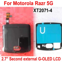 Original Foldable P-OLED LCD Display Touch Screen Digitizer For Motorola Razr 5G XT2071 Small Second External Assembly Sensor