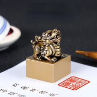 Custom Chinese Name Stamp Teacher Painter Calligraphy Painting Brass Seal Exquisite Metal Personal Stamps Study Room Ornaments
