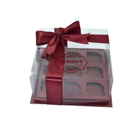 Box cupcake isi 9 Dengan PITA Red