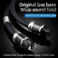 Hi-end OCC Furutech PS-950 Power Cord Shielded Carbon Fiber Shell Connecter US/EU/AU Amplifier Filtre Power Cable