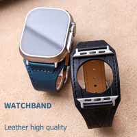 Hot new watch strap for Apple Watch Applewatch strap S7/S8/Ultra Universal leather high-quality exquisite retro wrist strap