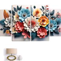 pajangan,poster hiasan dinding aesthetic motif bunga 3D Pajangan