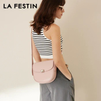 LA FESTIN 2024 New Women's Bag Large Capacity Bags Handbag Shoulder Crossbody Bag Portable Fashionable Saddle Bag