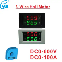 DC 0-100A Voltage Meter DC 600V Voltmeter Ammeter Power Supply DC 4-30V LED Ampere Meter Volt Amp Panel Meter Measurement Tool
