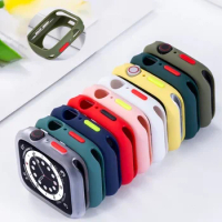 Candy Soft Silicone Case for Apple Watch Cover 8 7 6 Se 5 4 8Ultra 45mm 42mm 38mm Protection Iwatch Series 44mm 40mm 41mm Bumper