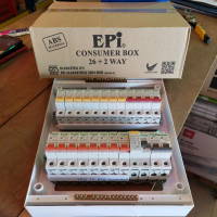 DB set 26 way c/w 63a 2p elcb ,63a 2p mcb, 1p mcb *20 & mcb bar / eps elcb / eps mcb /Epi DB 26 - 28